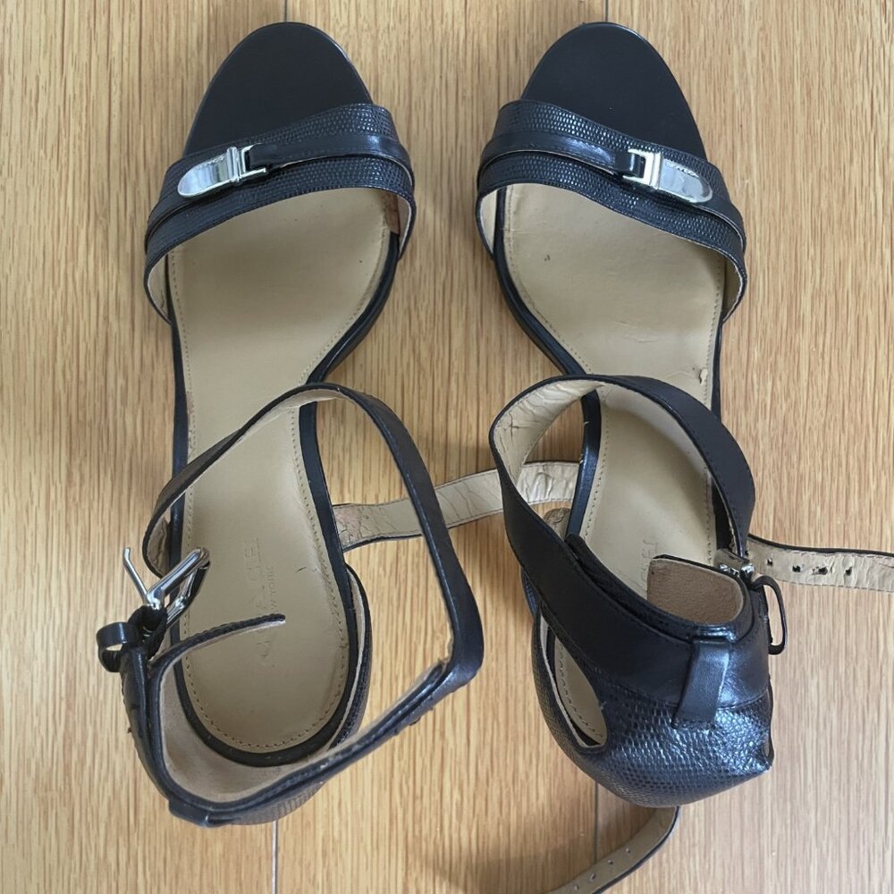 Black Coach Strappy Heel